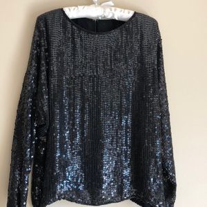 Black Sequined Top